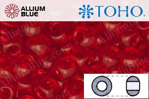 TOHO Round Seed Beads (RR15-5B) 15/0 Round Small - Transparent Siam Ruby - Haga Click en la Imagen para Cerrar