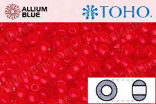 TOHO ラウンド Seed ビーズ (RR11-5BF) 11/0 ラウンド - Transparent-Frosted Siam Ruby