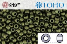 TOHO Round Seed Beads (RR8-617) 8/0 Round Medium - Matte-Color Dk Olive