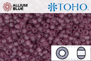 TOHO Round Seed Beads (RR6-6BF) 6/0 Round Large - Transparent-Frosted Med Amethyst - Click Image to Close