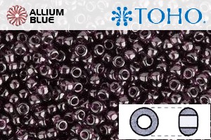TOHO Round Seed Beads (RR15-6C) 15/0 Round Small - Transparent Amethyst - Click Image to Close