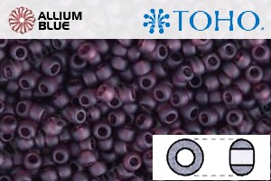 TOHO Round Seed Beads (RR6-6CF) 6/0 Round Large - Transparent-Frosted Amethyst - Click Image to Close