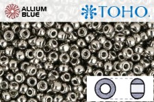TOHO Round Seed Beads (RR8-711) 8/0 Round Medium - Nickel