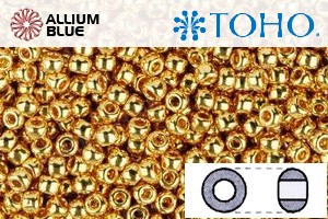 TOHO Round Seed Beads (RR6-712) 6/0 Round Large - Metallic 24K Gold Plated - 關閉視窗 >> 可點擊圖片