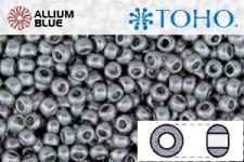 TOHO ラウンド Seed ビーズ (RR15-714F) 15/0 ラウンド Small - Sterling Silver メッキ Metallic Matte