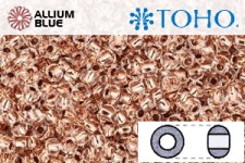 TOHO ラウンド Seed ビーズ (RR15-740) 15/0 ラウンド Small - Copper-Lined Crystal