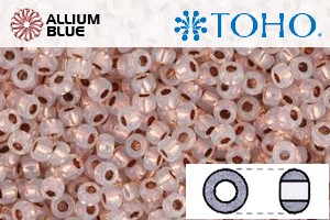 TOHO Round Seed Beads (RR15-741) 15/0 Round Small - Copper-Lined Alabaster - 关闭视窗 >> 可点击图片