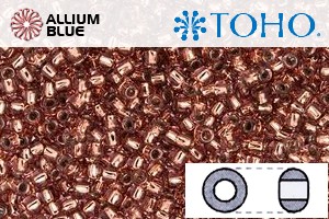 TOHO Round Seed Beads (RR15-746) 15/0 Round Small - Copper-Lined Lt Amethyst