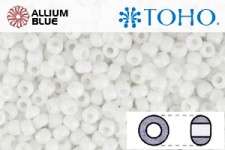 TOHO Round Seed Beads (RR3-761) 3/0 Round Extra Large - Matte-Color Opaque-Rainbow White