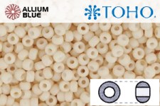 TOHO Round Seed Beads (RR6-763) 6/0 Round Large - Opaque-Pastel-Frosted Apricot