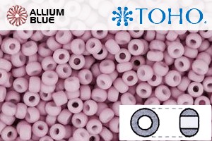 TOHO Round Seed Beads (RR8-765) 8/0 Round Medium - Opaque-Pastel-Frosted Plumeria - Click Image to Close