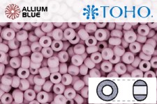 TOHO Round Seed Beads (RR3-765) 3/0 Round Extra Large - Opaque-Pastel-Frosted Plumeria