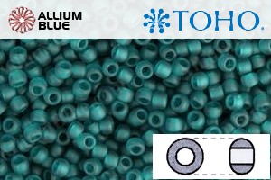 TOHO Round Seed Beads (RR11-7BDF) 11/0 Round - Transparent Frosted Teal