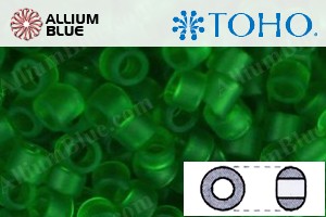TOHO Round Seed Beads (RR11-7BF) 11/0 Round - Transparent-Frosted Grass Green - Haga Click en la Imagen para Cerrar