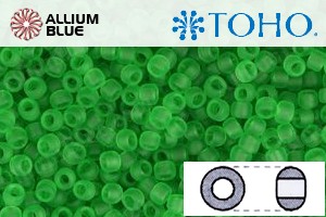 TOHO Round Seed Beads (RR11-7F) 11/0 Round - Transparent-Frosted Peridot - 關閉視窗 >> 可點擊圖片