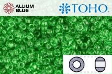 TOHO Round Seed Beads (RR8-7) 8/0 Round Medium - Transparent Peridot