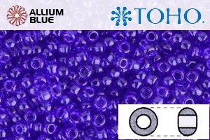 TOHO ラウンド Seed ビーズ (RR3-8) 3/0 ラウンド Extra Large - Transparent Cobalt - ウインドウを閉じる