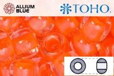 TOHO ラウンド Seed ビーズ (RR3-802) 3/0 ラウンド Extra Large - Luminous Neon Orange
