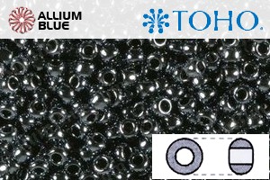 TOHO Round Seed Beads (RR11-81) 11/0 Round - Metallic Hematite - 關閉視窗 >> 可點擊圖片