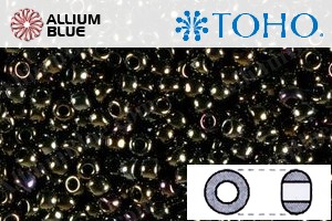 TOHO Round Seed Beads (RR8-83) 8/0 Round Medium - Metallic Iris - Brown - Click Image to Close