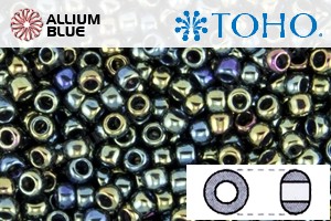 TOHO Round Seed Beads (RR6-84) 6/0 Round Large - Metallic Iris - Green/Brown - 关闭视窗 >> 可点击图片