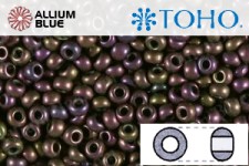 TOHO Round Seed Beads (RR15-702) 15/0 Round Small - Matte-Color Dk Copper