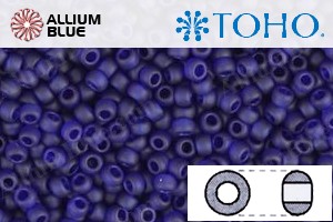 TOHO Round Seed Beads (RR11-8DF) 11/0 Round - Transparent-Frosted Cobalt