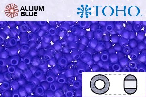 TOHO Round Seed Beads (RR3-8F) 3/0 Round Extra Large - Transparent-Frosted Dk Sapphire - Haga Click en la Imagen para Cerrar