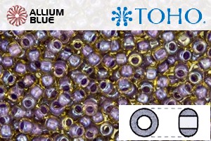 TOHO Round Seed Beads (RR15-927) 15/0 Round Small - Mauve Lined Light Topaz - 关闭视窗 >> 可点击图片