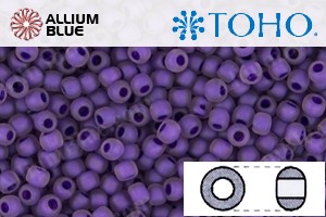 TOHO Round Seed Beads (RR11-928F) 11/0 Round - Purple Lined Amethyst Matte