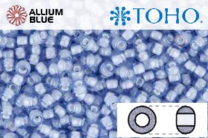 TOHO Round Seed Beads (RR15-933) 15/0 Round Small - Inside-Color Lt Sapphire/White-Lined - 關閉視窗 >> 可點擊圖片