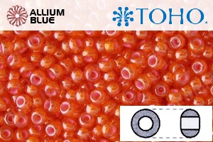 TOHO Round Seed Beads (RR6-957) 6/0 Round Large - Inside-Color Hyacinth/White-Lined