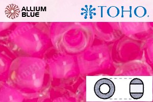 TOHO Round Seed Beads (RR8-965) 8/0 Round Medium - Inside-Color Crystal/Carnation-Lined - 關閉視窗 >> 可點擊圖片