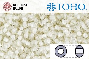 TOHO Round Seed Beads (RR8-981) 8/0 Round Medium - Inside-Color Crystal/Snow-Lined - 關閉視窗 >> 可點擊圖片