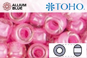 TOHO Round Seed Beads (RR6-987) 6/0 Round Large - Inside-Color Crystal/Ballerina Pink-Lined - 关闭视窗 >> 可点击图片