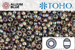 TOHO Round Seed Beads (RR8-999) 8/0 Round Medium - Gold-Lined Rainbow Black Diamond - 關閉視窗 >> 可點擊圖片