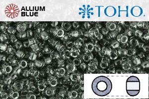 TOHO Round Seed Beads (RR8-9B) 8/0 Round Medium - Transparent Gray - Click Image to Close