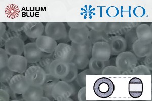 TOHO Round Seed Beads (RR11-9F) 11/0 Round - Transparent-Frosted Lt Gray - Click Image to Close
