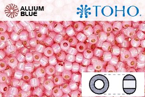 TOHO Round Seed Beads (RR3-PF2106) 3/0 Round Extra Large - PermaFinish - Silver-Lined Milky Mauve - 關閉視窗 >> 可點擊圖片