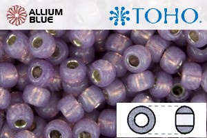 TOHO Round Seed Beads (RR11-PF2108) 11/0 Round - PermaFinish - Silver-Lined Milky Amethyst - 關閉視窗 >> 可點擊圖片