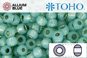 TOHO Round Seed Beads (RR8-PF2119) 8/0 Round Medium - PermaFinish - Silver-Lined Milky Dk Peridot - 關閉視窗 >> 可點擊圖片