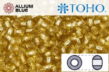 TOHO Round Seed Beads (RR11-PF22) 11/0 Round - PermaFinish - Silver-Lined Lt Topaz