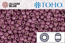 TOHO Round Seed Beads (RR11-PF553F) 11/0 Round - PermaFinish - Matte Galvanized Pink Lilac