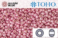 TOHO Round Seed Beads (RR3-PF553) 3/0 Round Extra Large - PermaFinish - Galvanized Pink Lilac