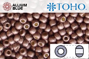 TOHO Round Seed Beads (RR11-PF556F) 11/0 Round - PermaFinish - Matte Galvanized Mauve - Click Image to Close
