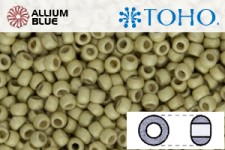 TOHO Round Seed Beads (RR11-PF559F) 11/0 Round - PermaFinish - Frosted Galvanized Yellow Gold