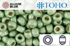 TOHO ラウンド Seed ビーズ (RR15-PF560F) 15/0 ラウンド Small - PermaFinish Lime Metallic Matte