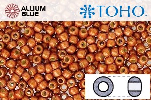 TOHO Round Seed Beads (RR8-PF562F) 8/0 Round Medium - PermaFinish - Matte Galvanized Saffron
