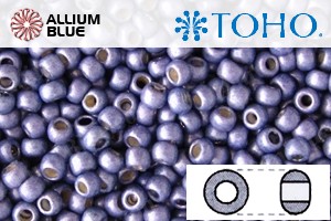 TOHO Round Seed Beads (RR8-PF567F) 8/0 Round Medium - PermaFinish - Frosted Metallic Polaris - 關閉視窗 >> 可點擊圖片