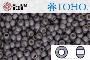 TOHO Round Seed Beads (RR15-PF568F) 15/0 Round Small - PermaFinish Light Amethyst Metallic Matte - 关闭视窗 >> 可点击图片